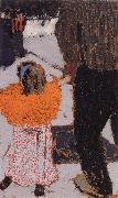 Edouard Vuillard Orange girl clothes Sweden oil painting artist